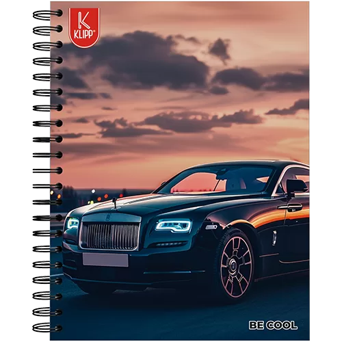 CUADERNO ARGOLLADO PASTADURA MASCULINO BE COOL KLIPP (5 MATERIAS)